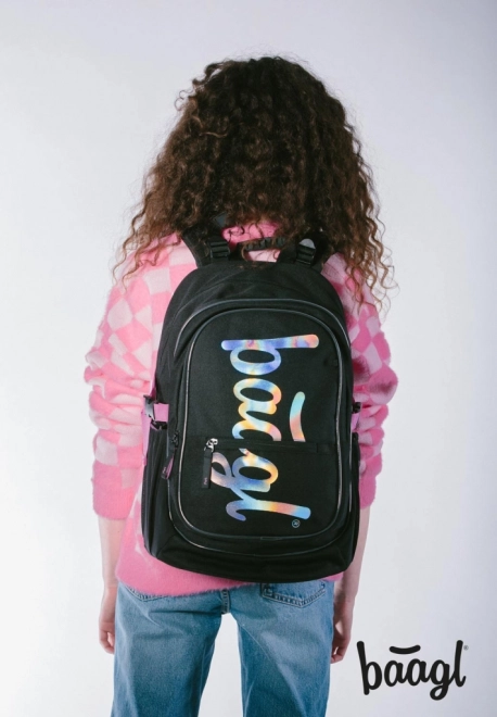 BAAGL SET 3 Core Metallic Holo: Rucksack, Federmäppchen, Beutel