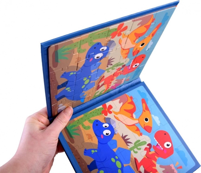 Magnetische Puzzle Dinozaur Buch