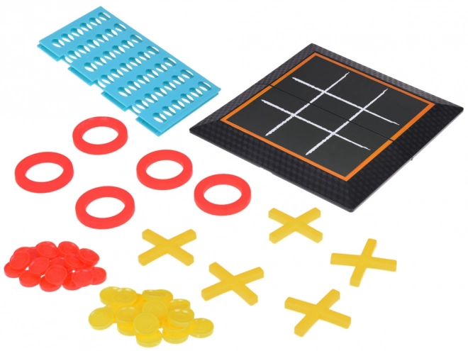 2-in-1 Spieleset Tic Tac Toe und Vier Gewinnt