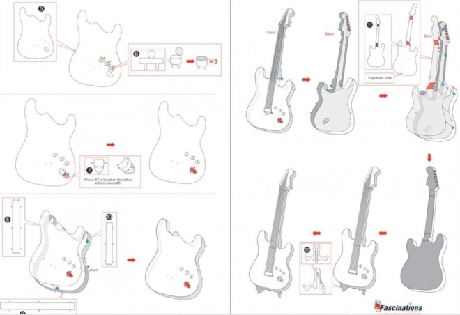 3D-Puzzle E-Gitarre von Metal Earth