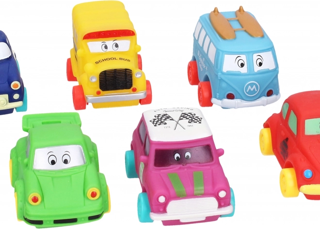 Weiches Kunststoff-Spielzeugauto 9 cm mit Freilauf