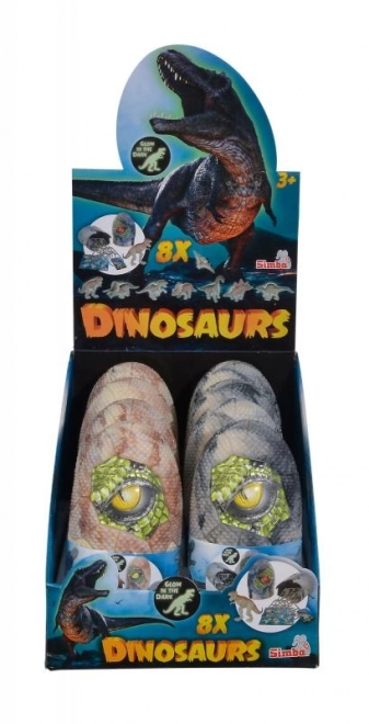 Dinosaurierfigur im Ei, 8 Arten