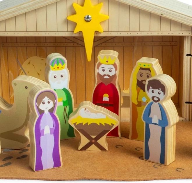 Bigjigs Toys Weihnachtskrippe aus Holz