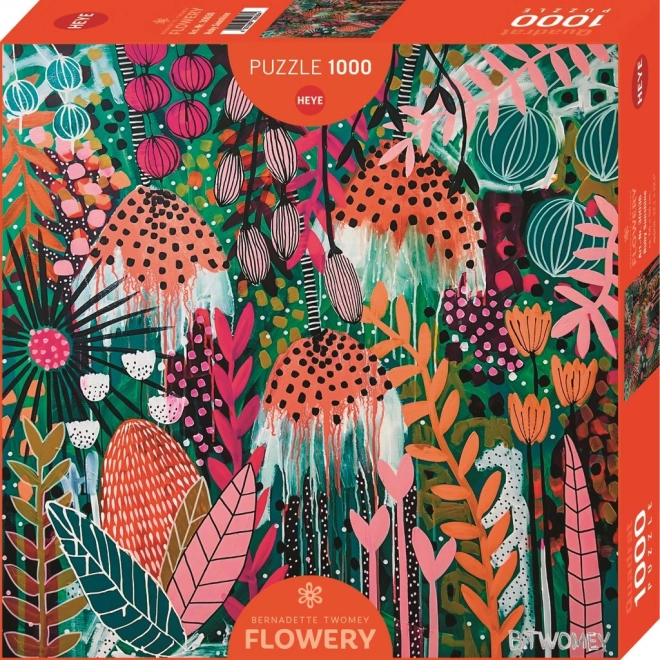 Heye Flowery Puzzle Sonnenlicht in Rubin