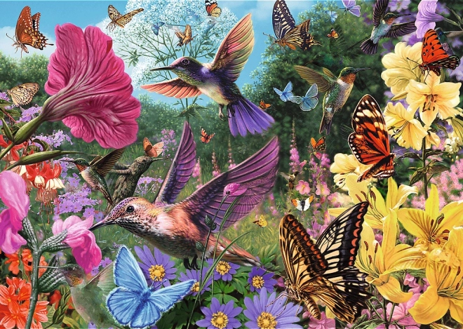 Premium Plus Puzzle 1000 Teile Tea Time Vogelgarten