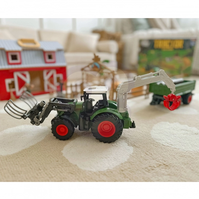 Woopie Bauernhof-Spielset mit Traktor und Anhänger