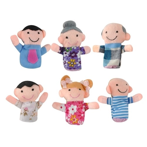 Fingerpuppen Set - Familie aus Stoff