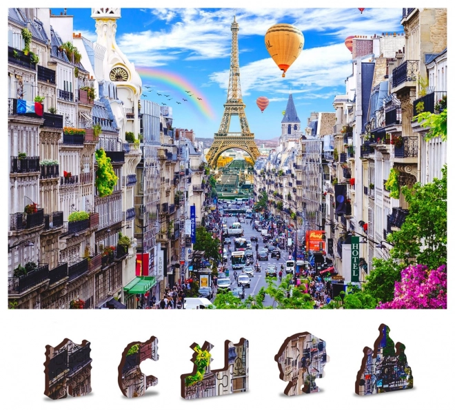 Holzpuzzle Lebhaftes Paris 2-in-1