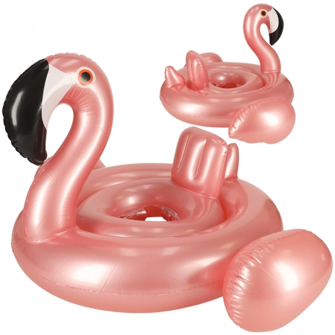 Aufblasbarer Flamingo-Schwimmring mit Sitz für Kleinkinder