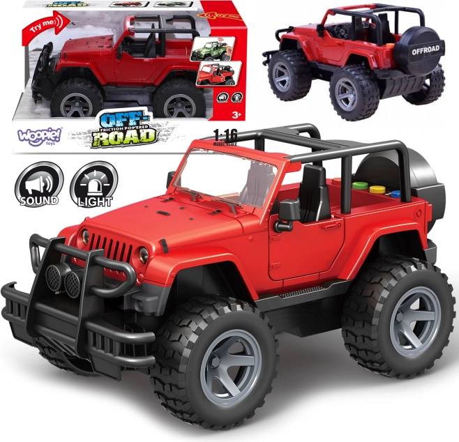 Geländewagen Jeep mit Licht- und Soundeffekten