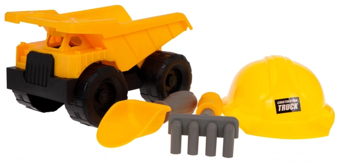 Bauwagen-Spielset mit Helm und Zubehör