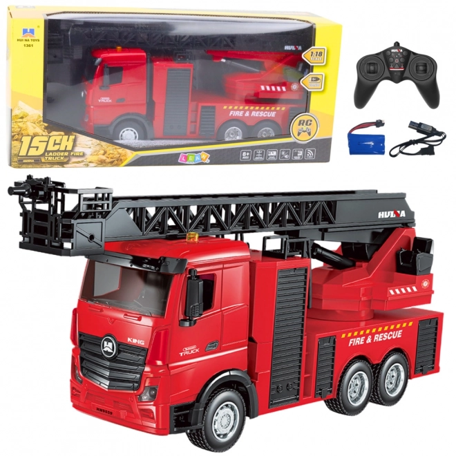 Ferngesteuertes Feuerwehrauto mit Teleskop-Leiter
