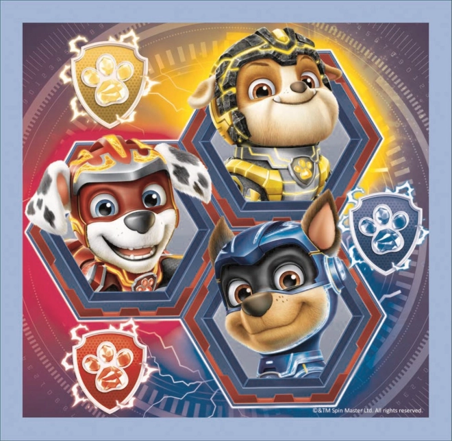 Dreifach-Puzzle Paw Patrol Mighty Pups