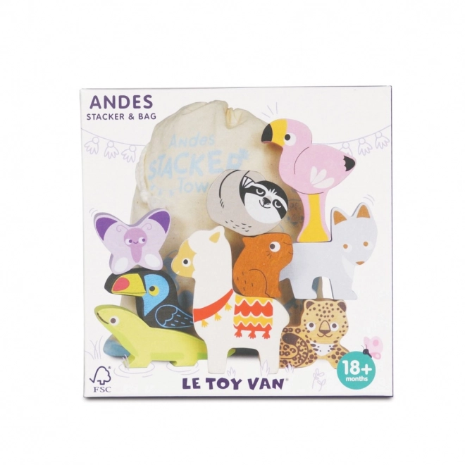 Sinnesstapelspiel Andes Tiere