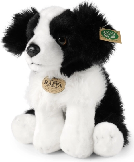 Plüschhund Border Collie sitzend 30 cm eco‑friendly