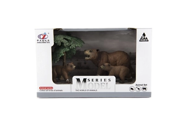 Safari Zootiere Set aus Kunststoff - 4er Pack