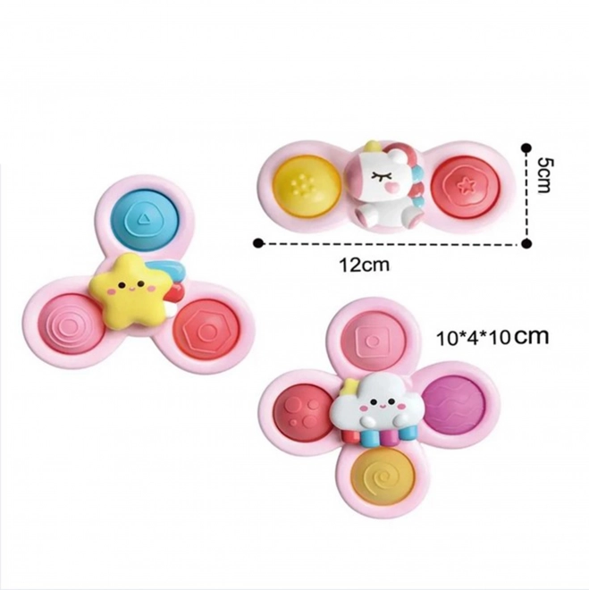 Woopie Baby Kosmischer Spinner Pop-it Sensorik Spielzeug Set Rosa