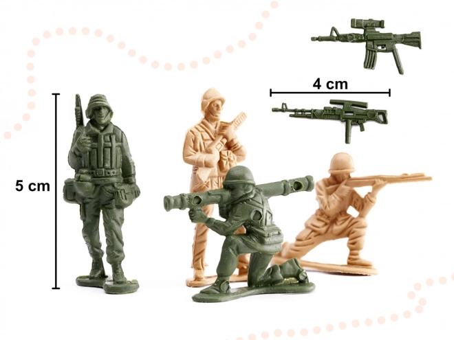 Figuren-Set Militärbasis mit 114 Teilen