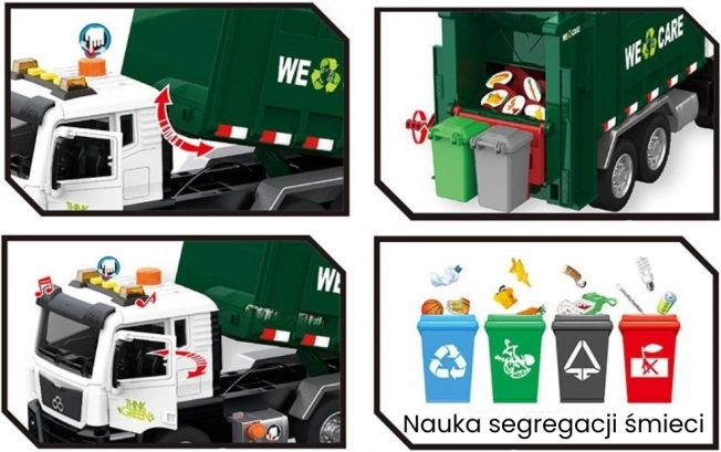 Interaktives Müllwagen Purifier 1:10 - Lehrspielzeug für Abfalltrennung