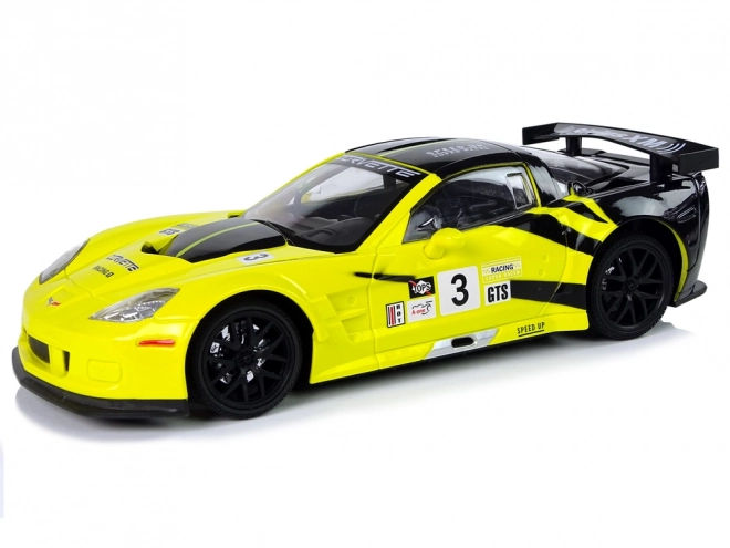 Ferngesteuertes Sportwagen Corvette C6.R Gelb mit Beleuchtung