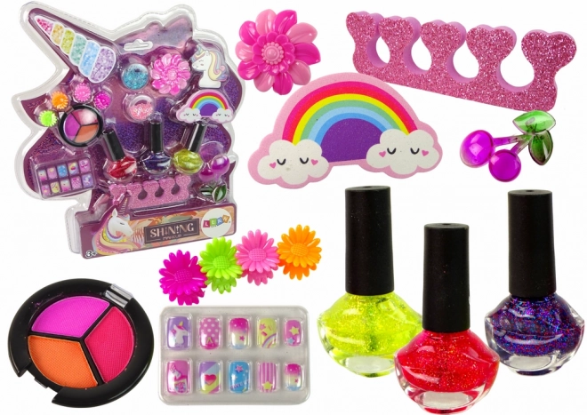 Einhorn Nagelkunst und Make-up Set