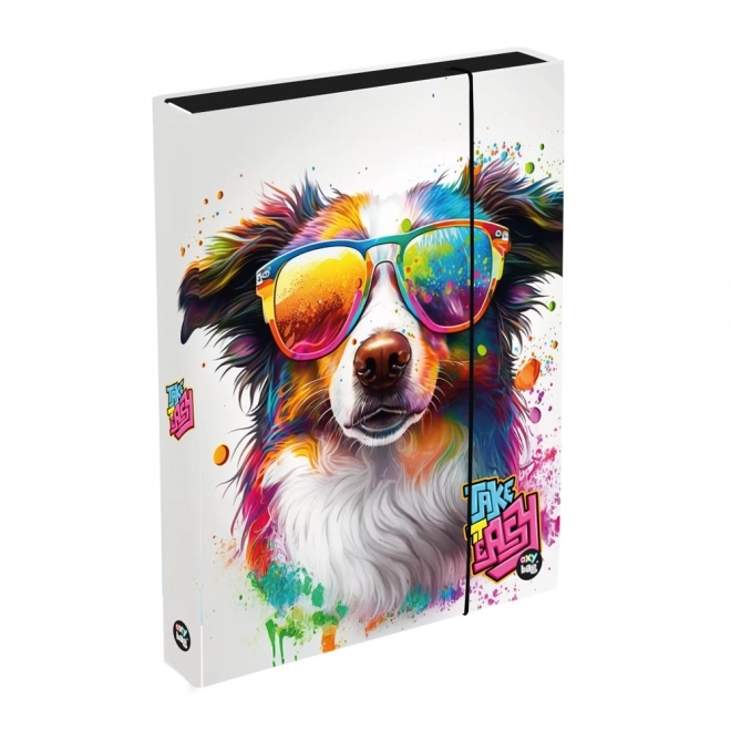 Jumbo Box für Schulhefte A4 Hund