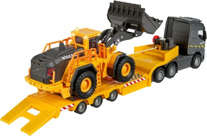 Majorette Bau-Set mit VOLVO LKW und Bagger 35 cm