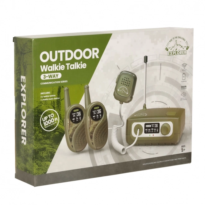 Walkie Talkie Set für Kinder in Khaki