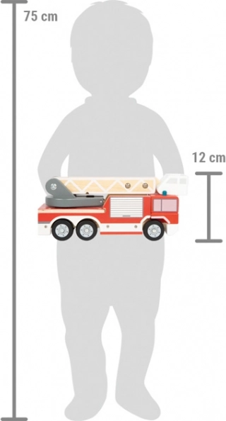 Feuerwehrauto mit drehbarer Leiter für Kinder