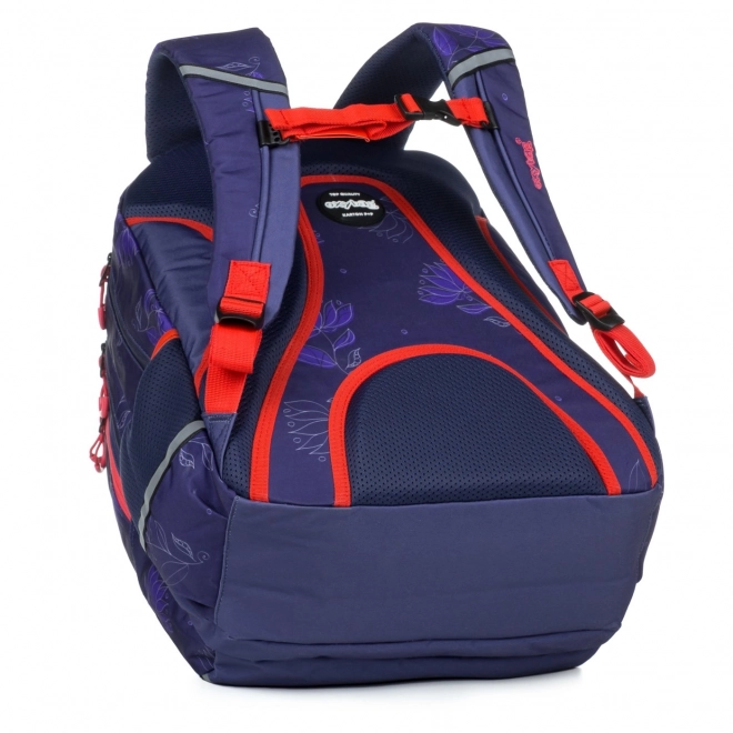 Schulrucksack mit Blumenmuster