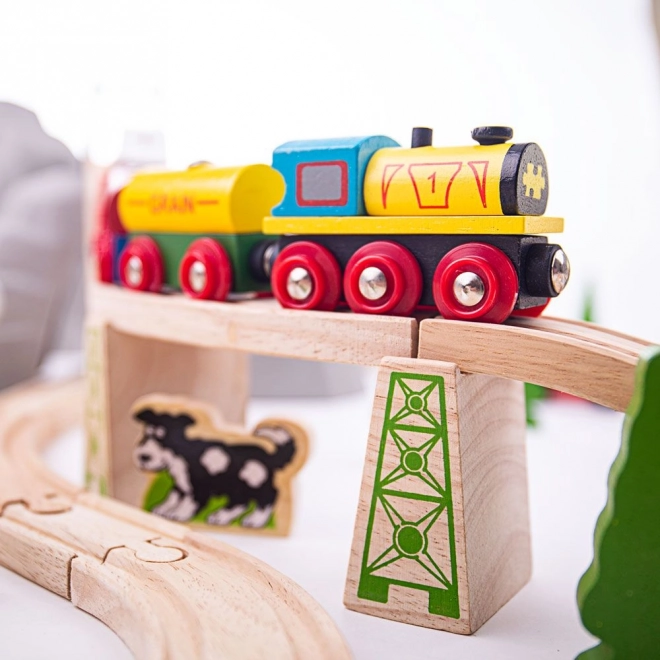 Bigjigs Rail Holz-Eisenbahn Gebirgsstrecke 112 Teile