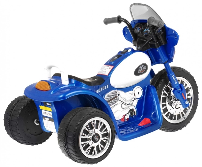 Kinder Elektrischer Chopper Motorrad Schwarz mit LED Lichtern und Geräuschen – blau