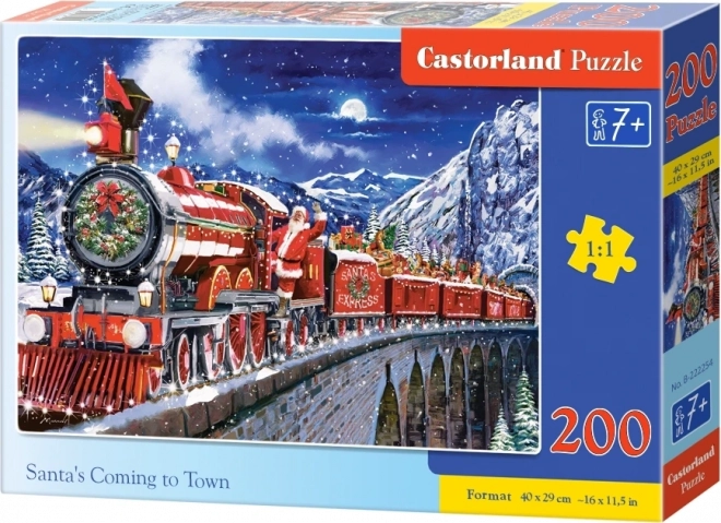 Puzzle 200 Teile Santa's Coming to Town