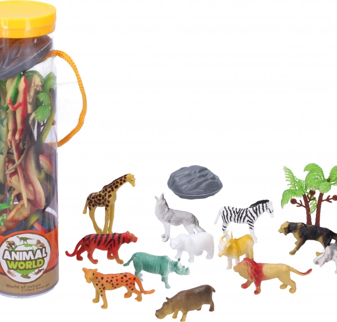 Tierfiguren-Set in Röhre – Kunststofffiguren für Kinder