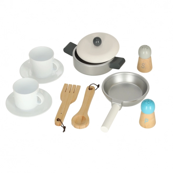 Holzküche Mdf Lulilo Saliko mit Espressomaschine