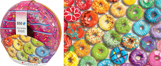 Eurographics Puzzle in Blechdose Donut-Regenbogen