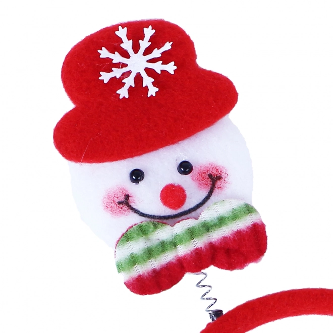 Weihnachtliche Stirnband mit Schneemann-Dekoration