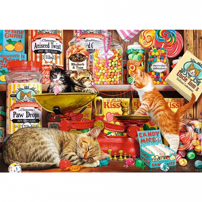 Katze Süßigkeiten Puzzle 1000 Teile von Trefl