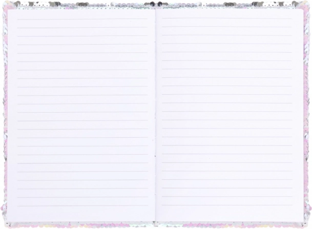 Notizbuch mit Pailletten-Cover Einhorn