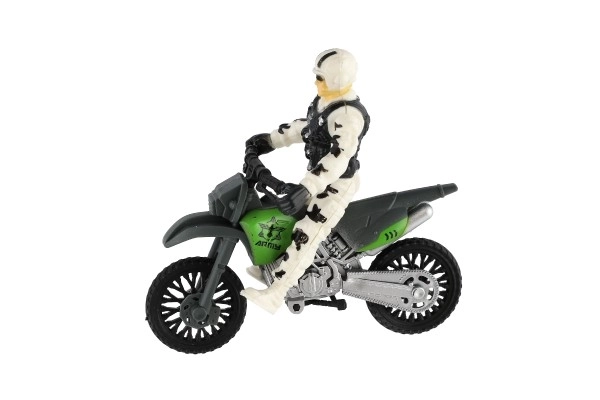 Militärspielzeug-Set mit Motorrad und Soldaten