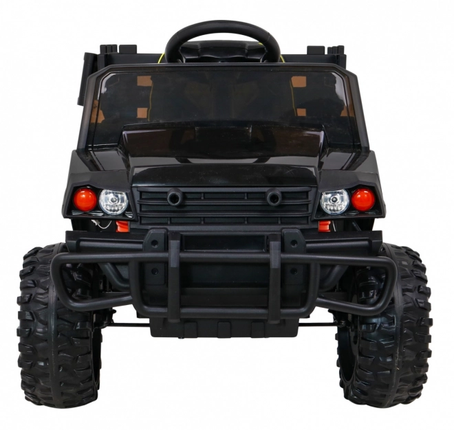 Bauernsammel-Pick-up für Kinder schwarz + Fernsteuerung + Gepäckträger + Schaufel + EVA + MP3 LED