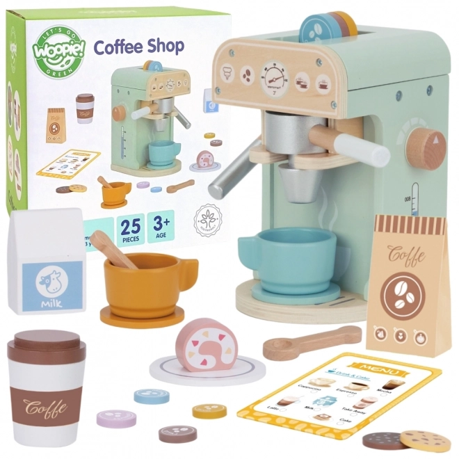 Woopie Green Holzspielküche Barista-Set für Kinder