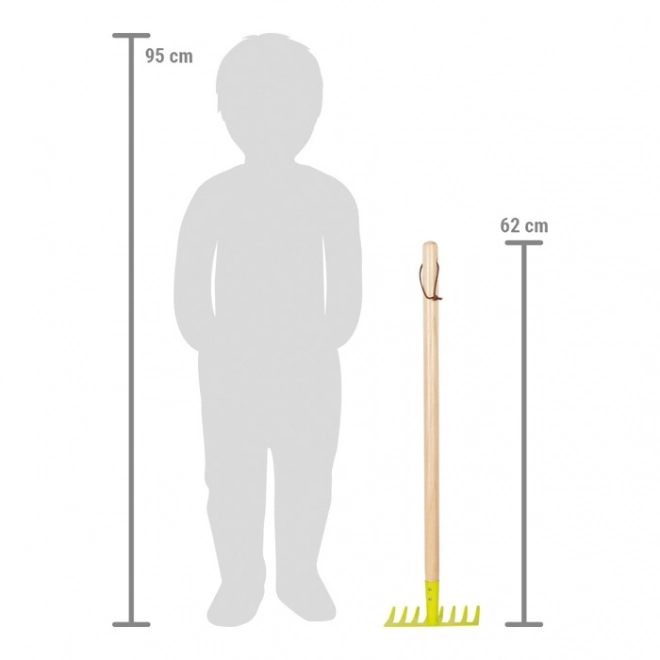 Gartenharke für Kinder in Grün