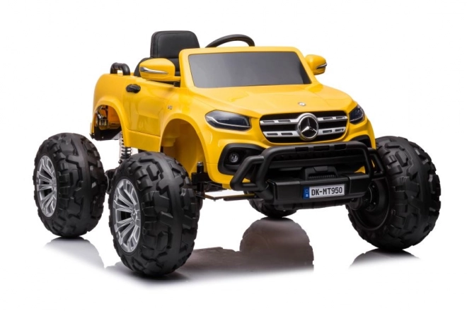 Elektrisches Kinderauto Mercedes DK-MT950 4x4 in Gold-Gelb