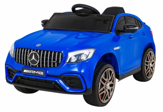 Mercedes Benz GLC63S für Kinder Blau + Fernsteuerung + 4x4 Antrieb + MP3 LED + EVA + langsamer Start