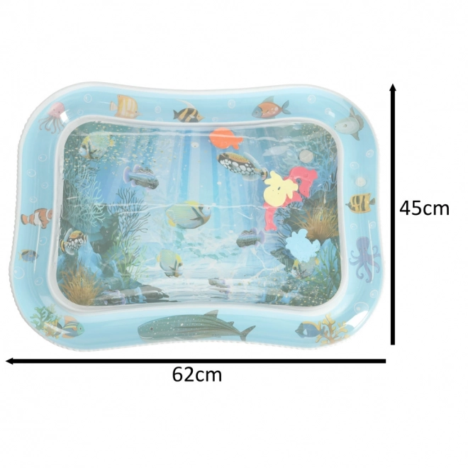 Sensorische Wasserspielmatte für Babys mit Fischen XXL 62x45 cm