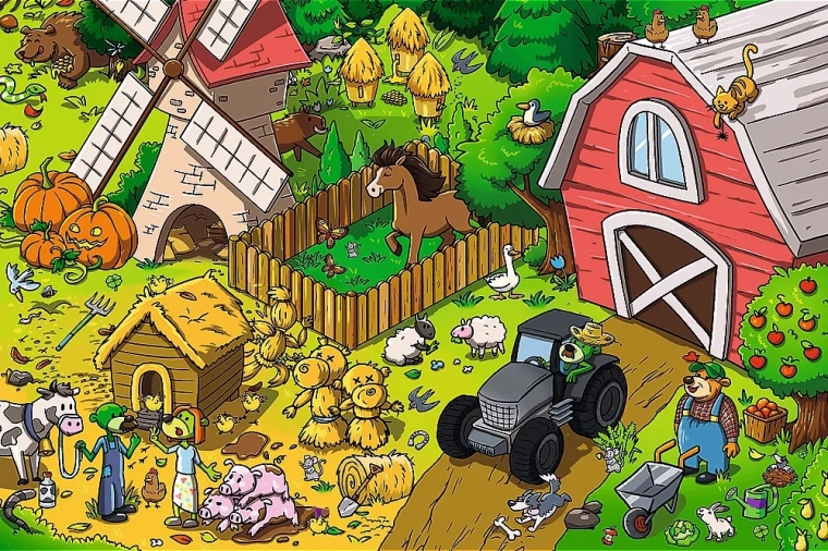 Puzzle TREFLÍCI auf dem Bauernhof 60 Teile