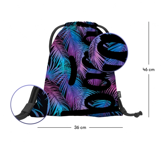 BAAGL 3 SET Core Palm: Rucksack, Mäppchen, Beutel