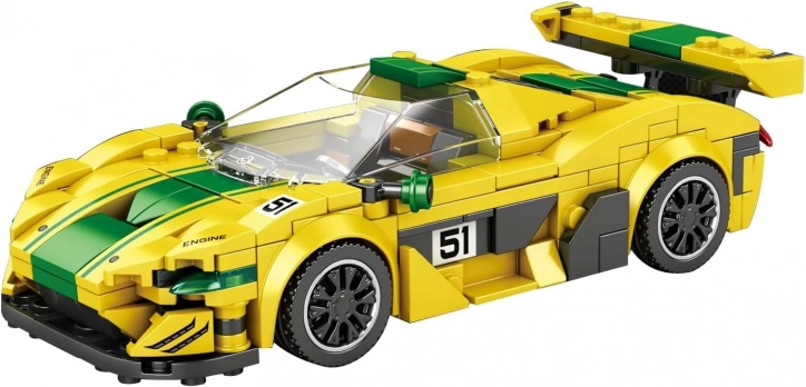 Sportwagen Baustein-Set Gelb