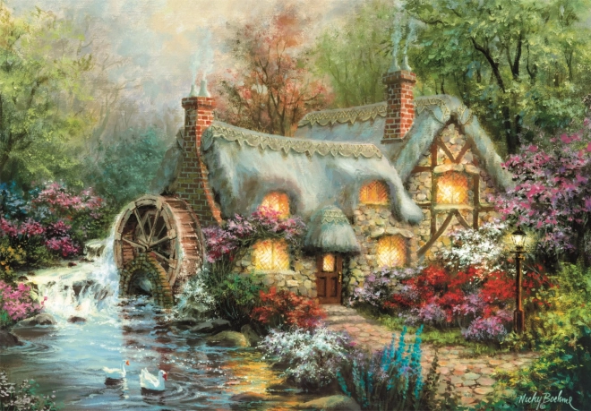 Puzzle 1500 Teile Kompakte Rückzug auf dem Land